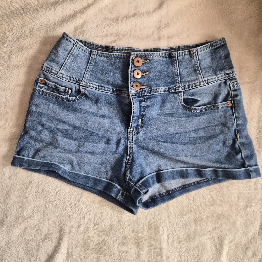 No Boundaries Stylish Blue Denim Women's Shorts Size 13